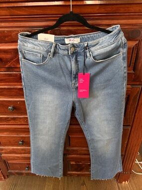 MOCO Boutique Cropped Kick Flare Jeans